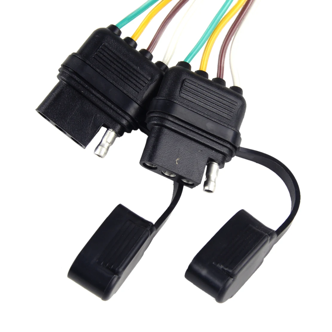 DWCX 45,5 см грузовик с прицепом светодиодный световая балка на задний борт 1 Мужской& 2 Женский 4 Pin Плоский Y-жгут проводки сплиттера адаптер штепсельной вилки свет проводки