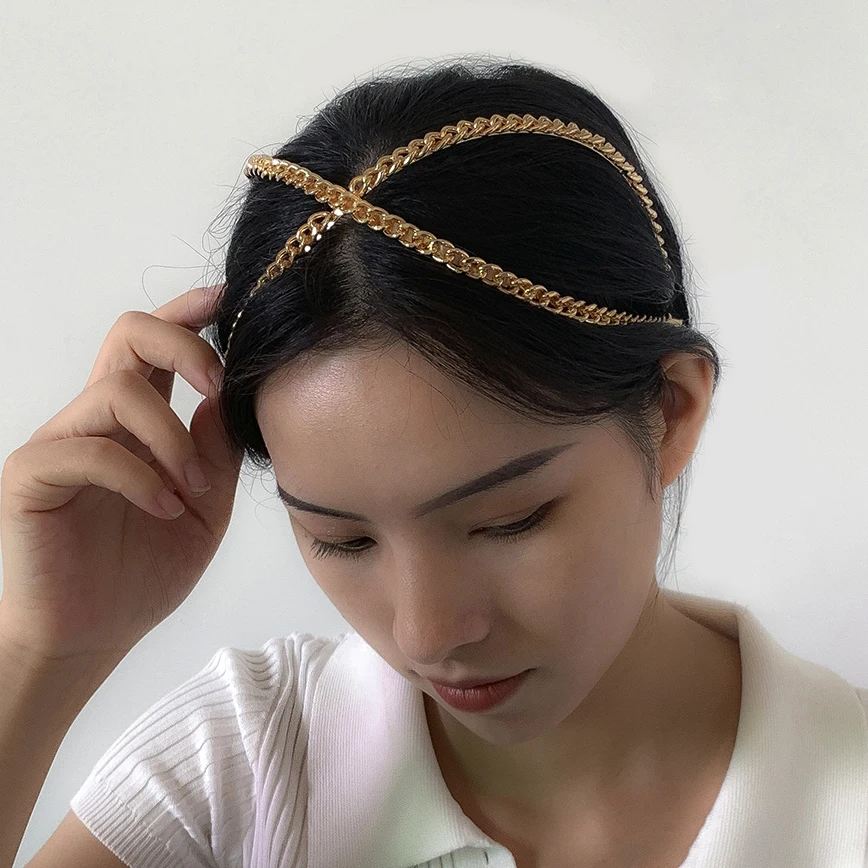 Ободок для волос Ingemark в стиле унисекс нескользящий обруч с металлической