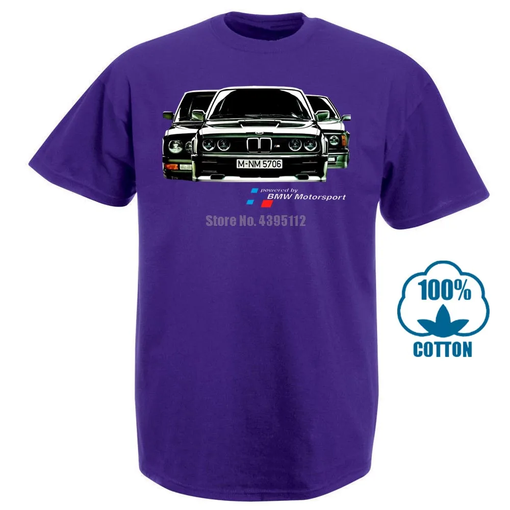 Мужская футболка, новые футболки с коротким рукавом,, мультяшная футболка для мужчин, новинка, Ретро стиль, M3 E30 M power, классические Забавные футболки, 012146 - Цвет: Фиолетовый