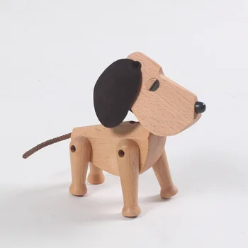 

Nordic style Oscar wood carving classic original Danish dog puppet Home Furnishing Decor creative ornaments gifts dog toys MJ903