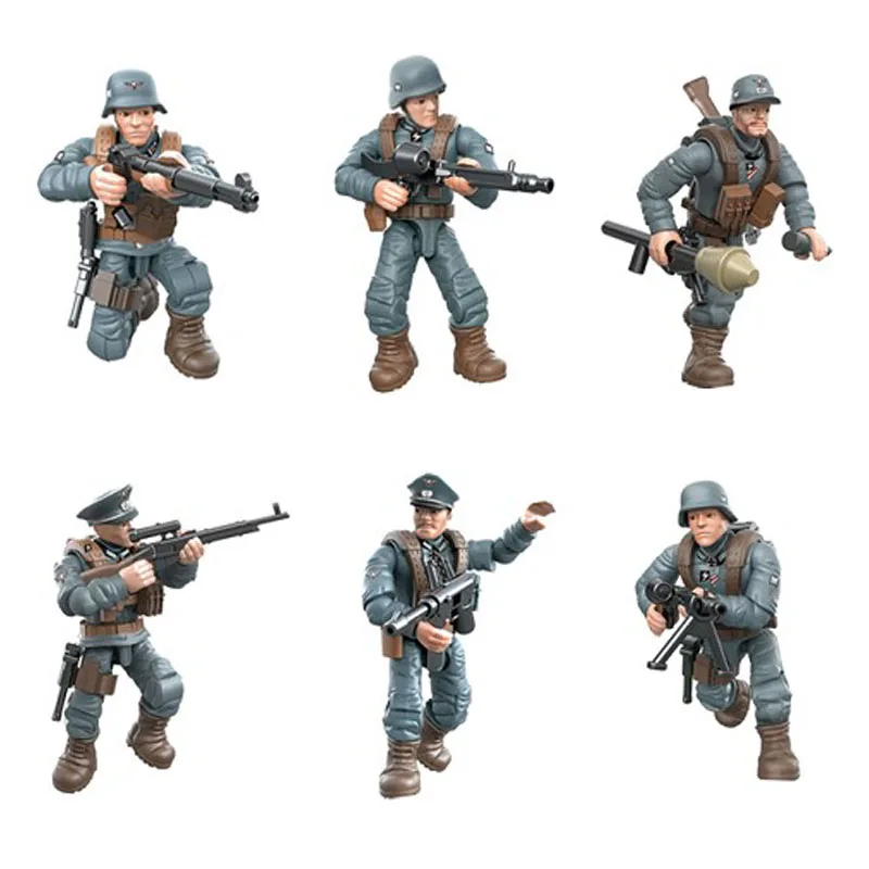 6pcs/lot Kriegschiff Militär Krieg Soldat Mini Figur Spielzeug Kinder Geschenk 