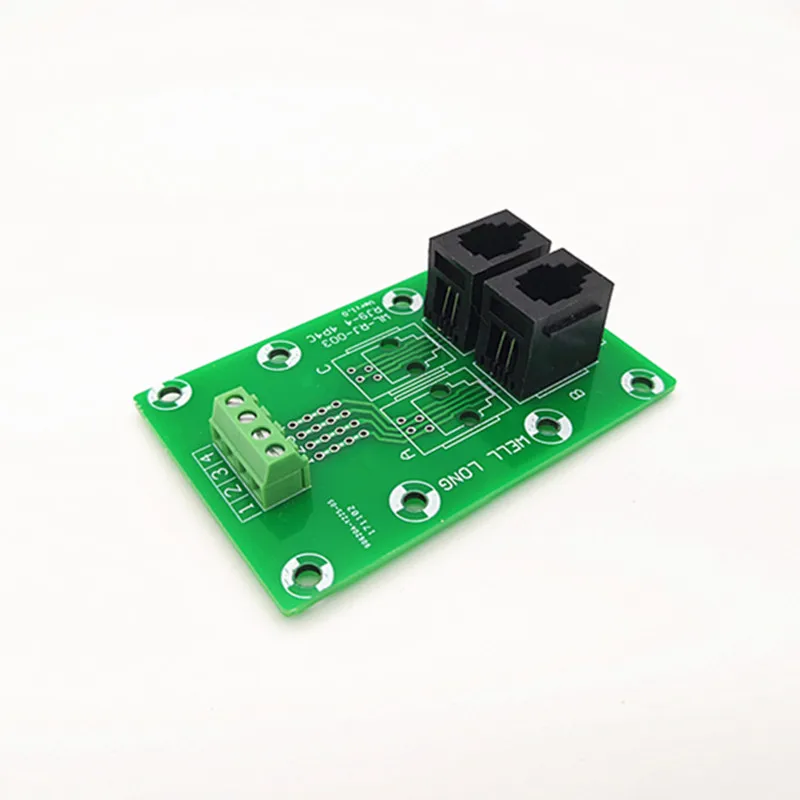 RJ9 4P4C прямоугольный домкрат 2-Way Buss Breakout Board, клеммный блок, разъем