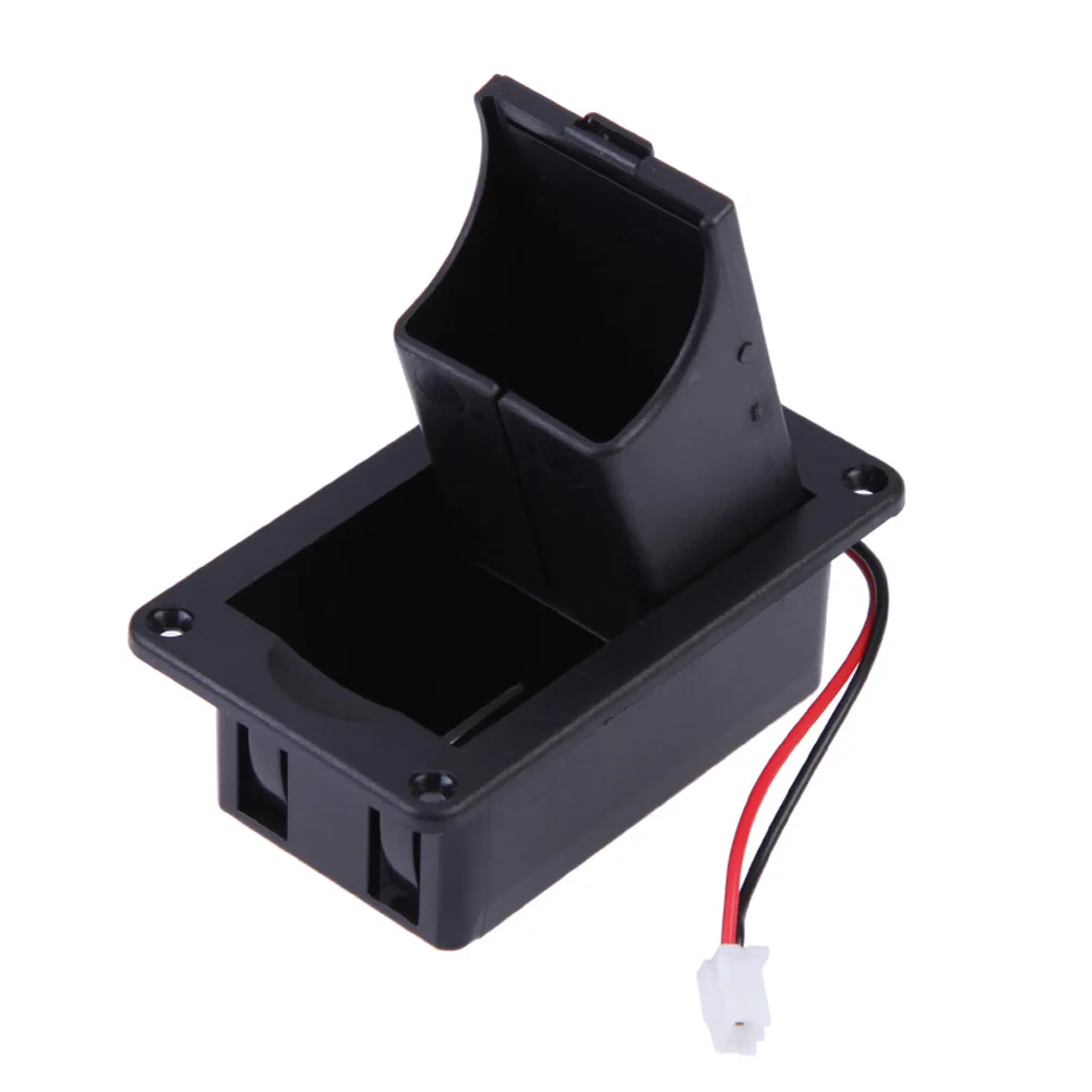9V Battery Holder Case Box Cover For Guitar Bass Ukulele Active Pickup Connector with wires inside the box 1PC battery storage box,battery case,battery holder,battery box