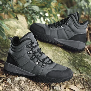 

Outdoor High-Top Hiking Shoes For Men Antiskid Breathable Climbing Trekking Walking Boots Tactical Boots zapatillas