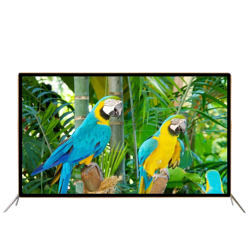 Gold color frame 43 50 55 60 65 inch TV android smart wifi internet LED LCD 4K television TV