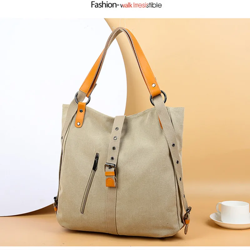 Outdoor Leisure Crossbody Bags for Women, Canvas Bag, Shoulder Bag, Monochromatic Shopping Bag, High Quality