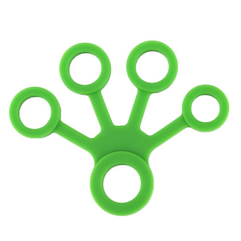 dark green Пальчиковый кистевой эспандер силиконовый браслет сопротивления руки сила тренажер пальцы тренажер G66 - Цвет: dark green