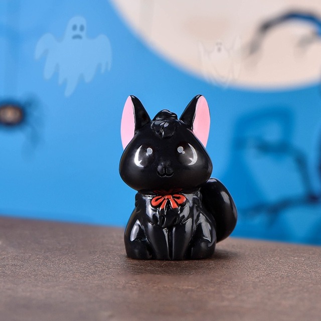 Witch Animal Ornaments Halloween Decoration Resin Home Decor Moss Micro Landscape Party Home Decor Crafts RELIGE GIFT