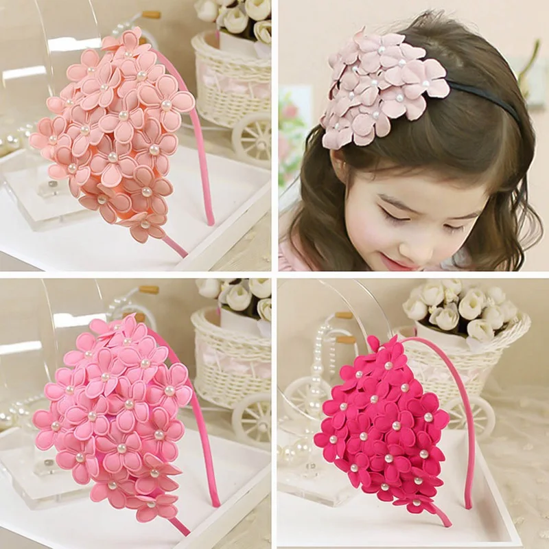 

Kids Hair Hoop Headbands Headwear Flower Crown Hairband Pearl Girls Headband Hairbands Princess Hair Accessories