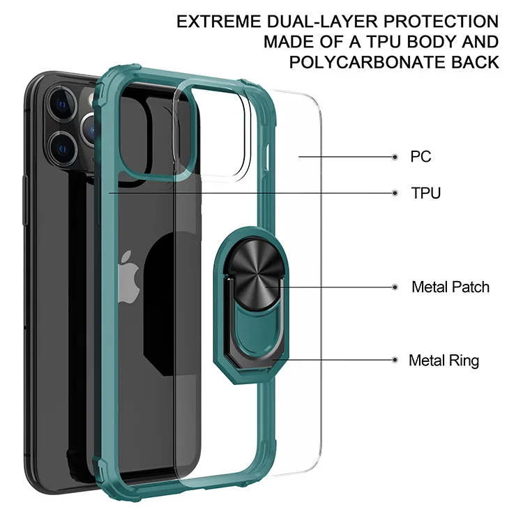 Чехол для телефона для iphone 11 Pro Max чехол с прозрачным кольцом автомобильный Магнитный чехол-держатель для iphone 11 Pro Чехол Coque Fundas