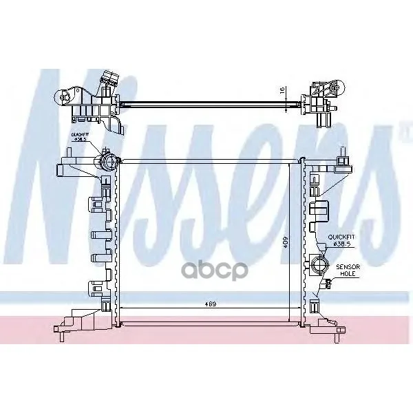Радиатор Системы Охлаждения Opel: Meriva 1.4 10- Vauxhall: Meriva Mk Ii 1.4 16v 10- Nissens арт. 630734
