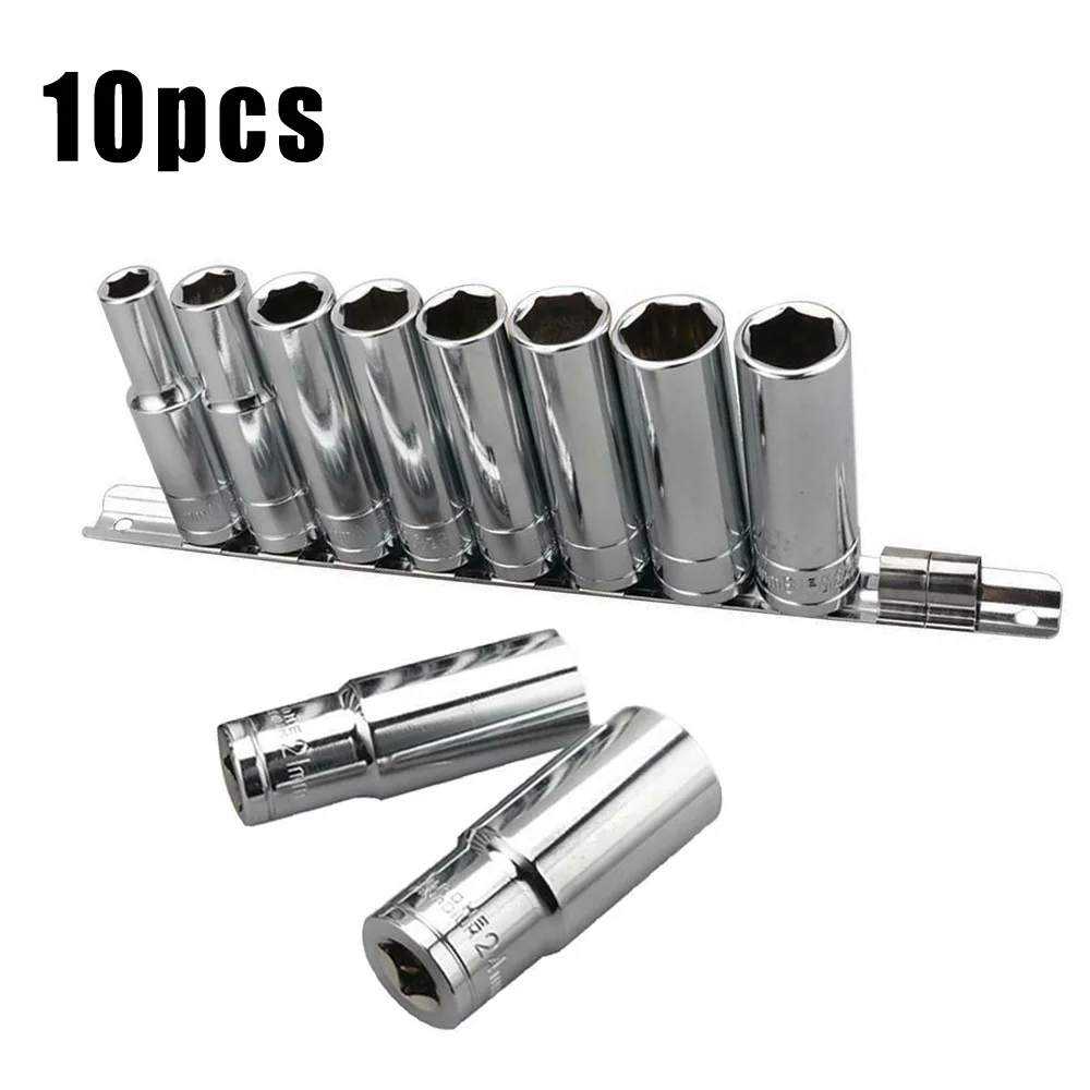 

10psc/set 10-22mm Screwdriver Head 1/2 Hex Torx Sockets Chrome Vanadium Steel