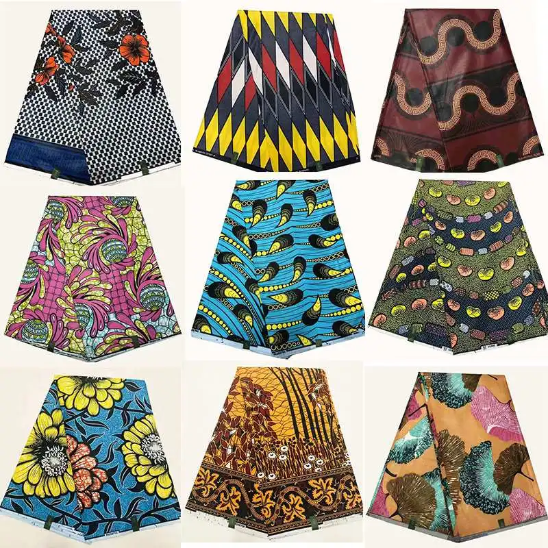 Хлопок Анкара Африканский Воск Печать Ткань Новое поступление печать высокого качества настоящая мягкая восковая Ткань 6 ярдов для женщин платье