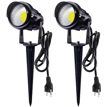 

New Outdoor Landscape LED Lighting 12W Waterproof Graden Lights COB Led Spotlights with Spiked Stand for Lawn Decorative Lamp US