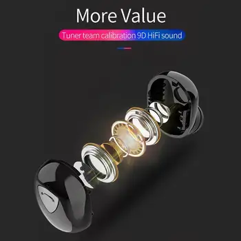 

Bluetooth True Wireless Earphones 5D Stereo Earbuds Mini TWS Waterproof Headfrees 2200mAh Power Bank For Smart phones