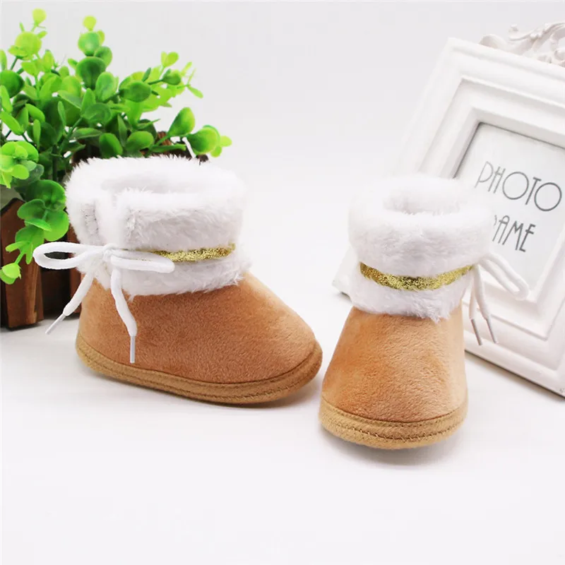 baby girl shoes Infant Newborn Baby Girls Cashmere Plush Winter Boots Bandage Warm Shoes baby schoenen #3S23 (18)