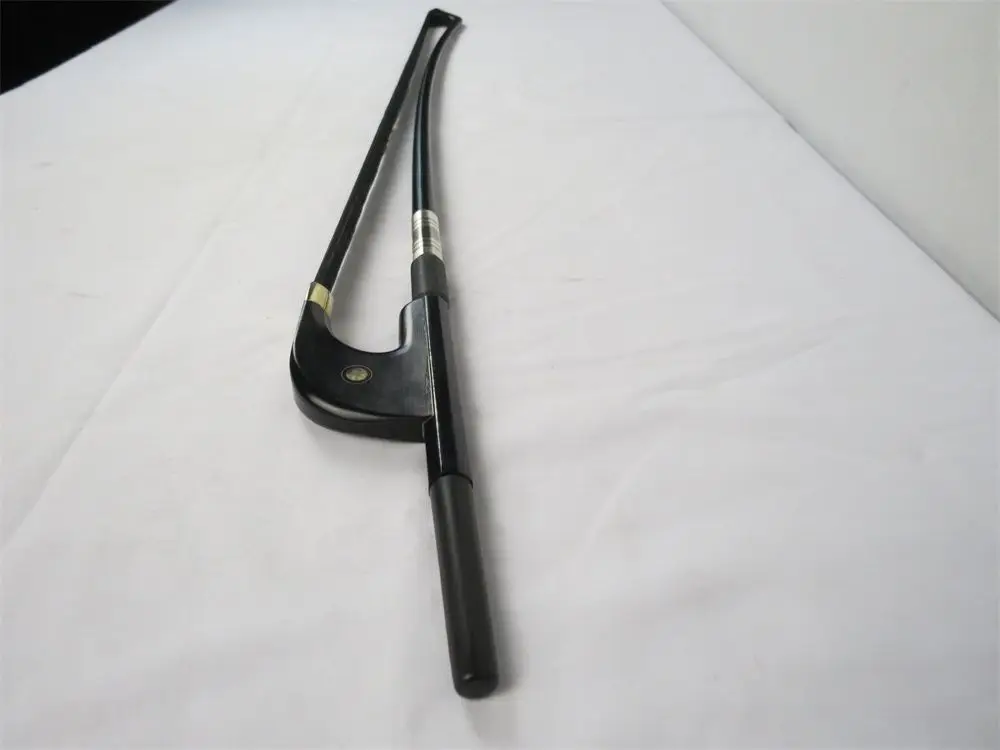 1pc strong Carbon Fiber German-style double bass bow, black bow hair#10218