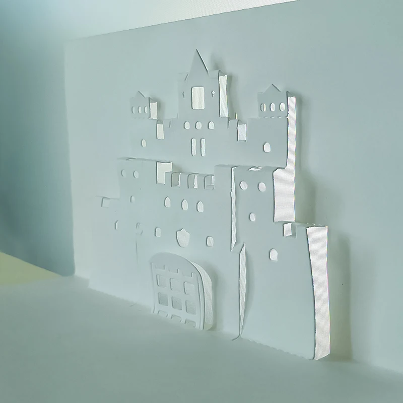 3D металлические режущие штампы высечки замок для скрапбукинга альбом Крафтовая окраска DIY Декор с помощью открыток тиснение трафареты