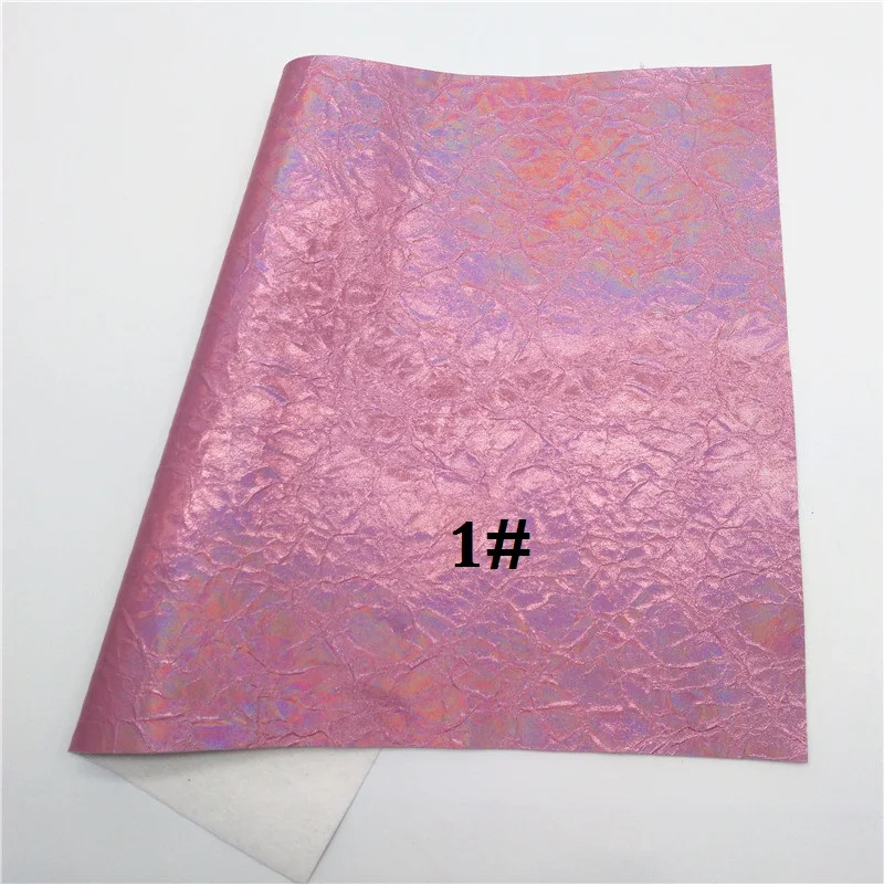 Glitterwishcome 21X29 см A4 размер винил для бантов переливающийся искусственная кожа ткань искусственная кожа листы для бантов, GM568B - Цвет: 1