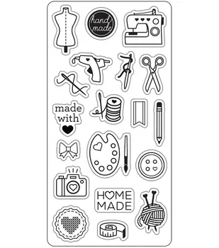 

The Sewing Machine Transparent Silicone Clear Stamp/Seal for DIY scrapbooking/photo album Decorative Cards Making Paper Crafts