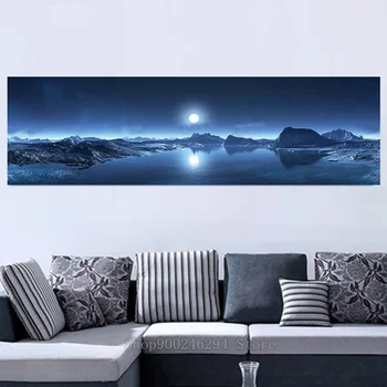 

Square diamond embroidery Landscape mountain lake moon Large diy diamond painting 5d mosaic cross stitch nature scenery FF596