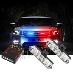 Fso – lumière de Police clignotante, 2 ou 3 LED, stroboscope automatique, lumière d'avertissement, pour ampoule, voiture, camion, 12V 