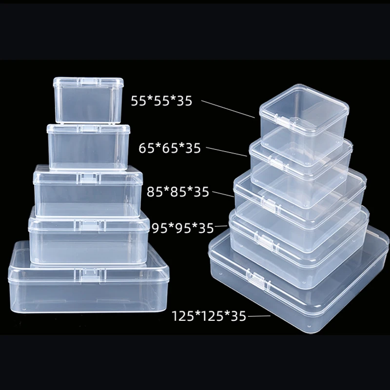 Plastic Box for Coins, Business Card, ID Card, Desk Tiny sundries Clips, Beads Craft small Accessories