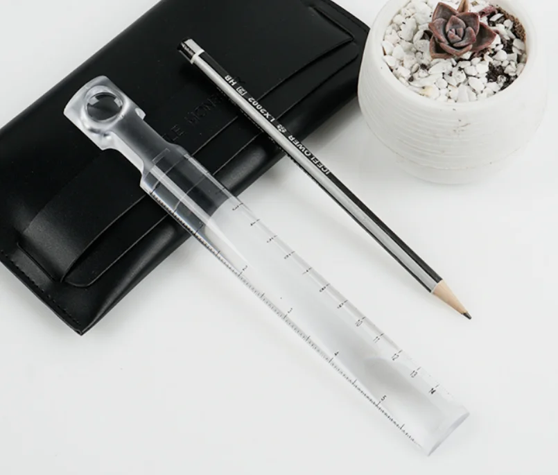 

2 Times 15cm Ruler Style Magnifying Glass Student Use Outdoor Insect Observer Special Gift for Children Toy Reading Magnifier