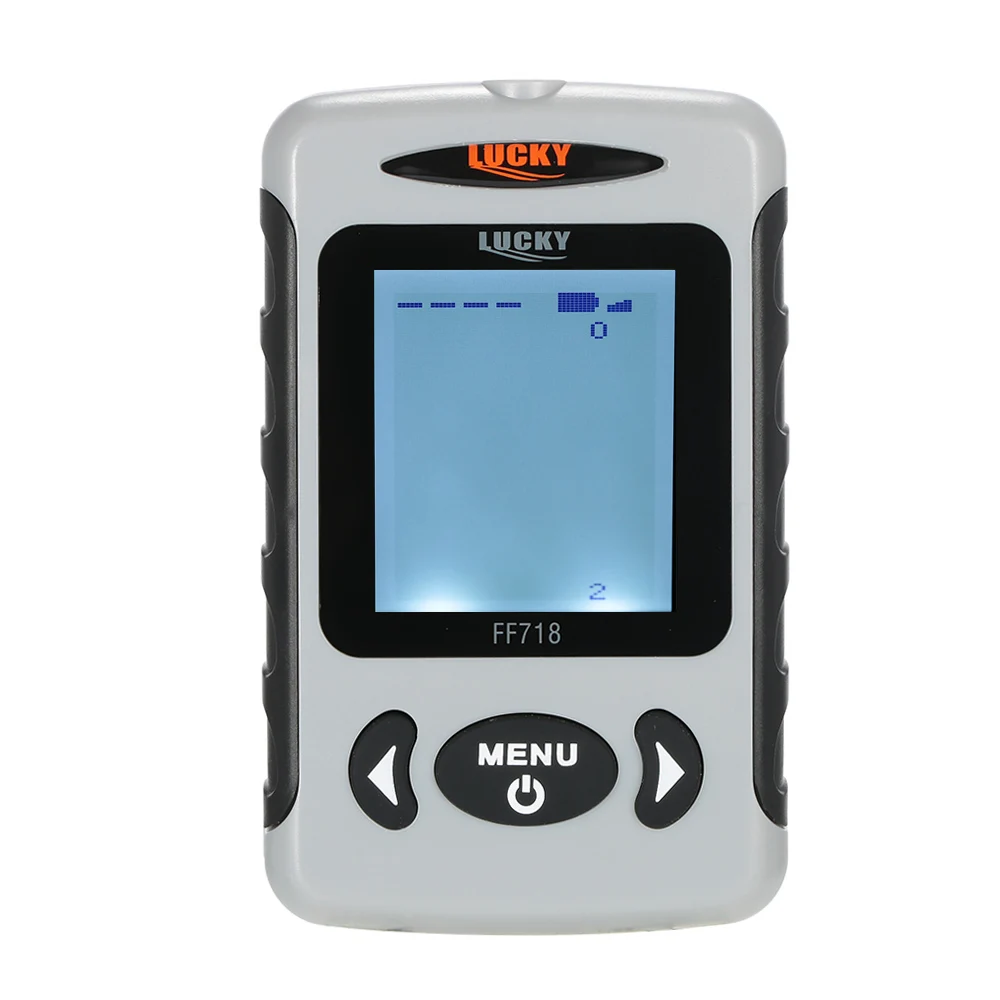 

LUCKY FF718 Portable Fish Finder Sonar Wired Fish Depth Alarm 80M Fishing Tackle Fishfinder Alarm White LED Transducer Adapter
