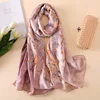 2020 Spring Autumn Women Luxury Silk Scarf Abstract Tree Printing Silk Scarves and Shawls New Big Size Foulard Hijab 180cm 4
