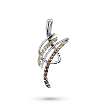

Suspension of combined gold with garnet and diamonds e1019pd01203550