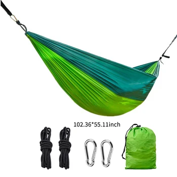 

Hot Camping Hammock Lightweight Nylon Hammock Portable Beach Mat for Outdoor Patio Garden Backyard Travel Backpacking