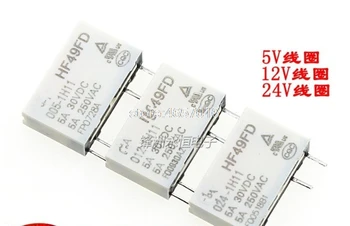 

10pcs/lot new HF relay HF49FD-005-1H11 HF49FD-012-1H11 HF49FD-024-1H11 replace PA1A JZC-49F HF49F 1H1 5A 250VAC 4pin