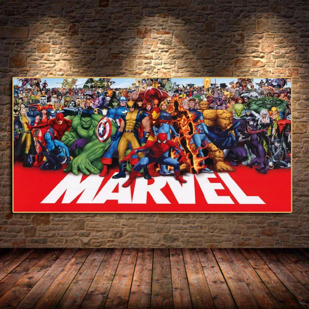 Stampa Artistica Su Tela Avengers, Decorazione Murale Dei Fumetti Dei Supereroi - Italia - Foto 5