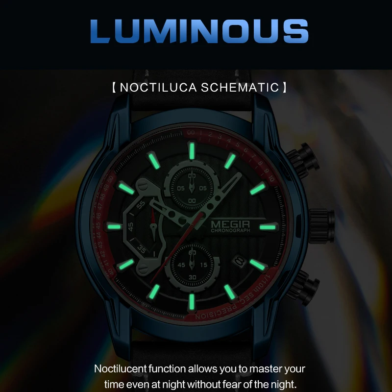 Часы MEGIR мужские спортивные армейские кварцевые креативные в стиле милитари с