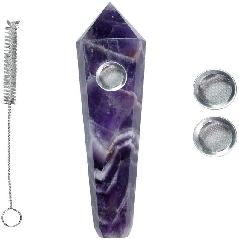 Dream amethyst Кристаллы кварца курительные трубы натуральные камни и минералы драгоценные камни точки палочки духовное исцеление - Цвет: Dream amethyst