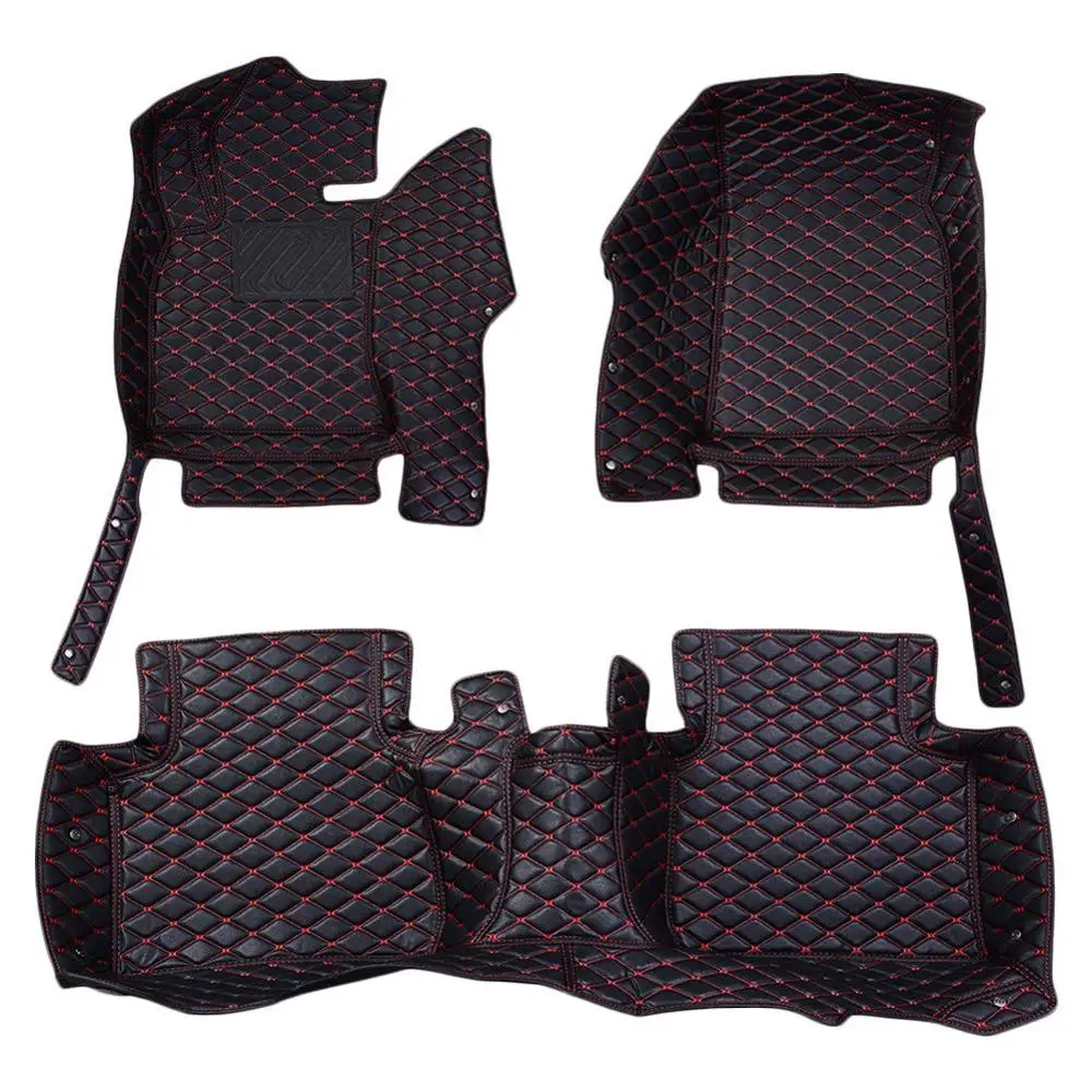 

Black Car Floor Mats PU Floor Protection Mat Automobile Interior Accessories Protection Covers For Car Type Year 2018-2019