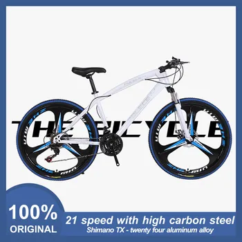 

21Speed Python Shaped Mountain Bike 26 Inch One Wheel FlatDouble Disc Brake Bike With Shock Absorbing Riding Bicycle Snow Bike