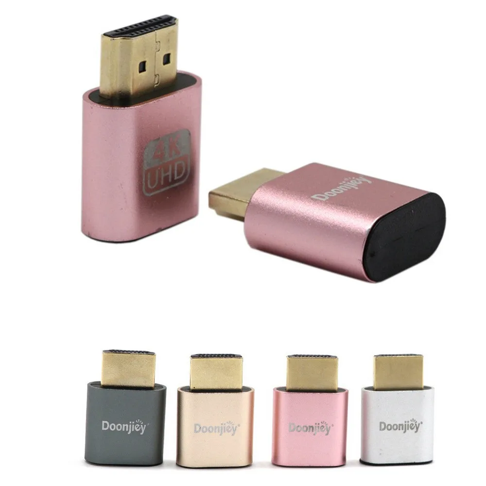 Vga adaptador de exibição virtual hdmi-compatível com 1.4 ddc edid manequim plug alta qualidade display emulador suporte plug and play quente plug