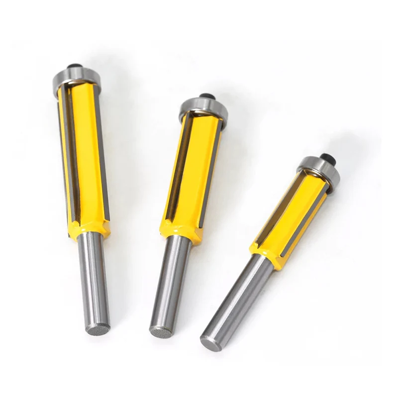 

Концевая фреза Z4, фреза 8 мм с утопленным рисунком, верхние и нижние подшипники, для деревообработки, 1 шт.