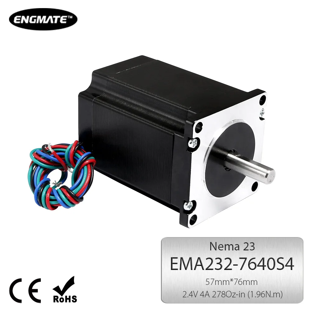 ENGMATE EMA232 7640S4 Nema 23 ЧПУ Шаговый Мотор 4 Провода Одновальный|stepper motor|nema 23nema cnc |