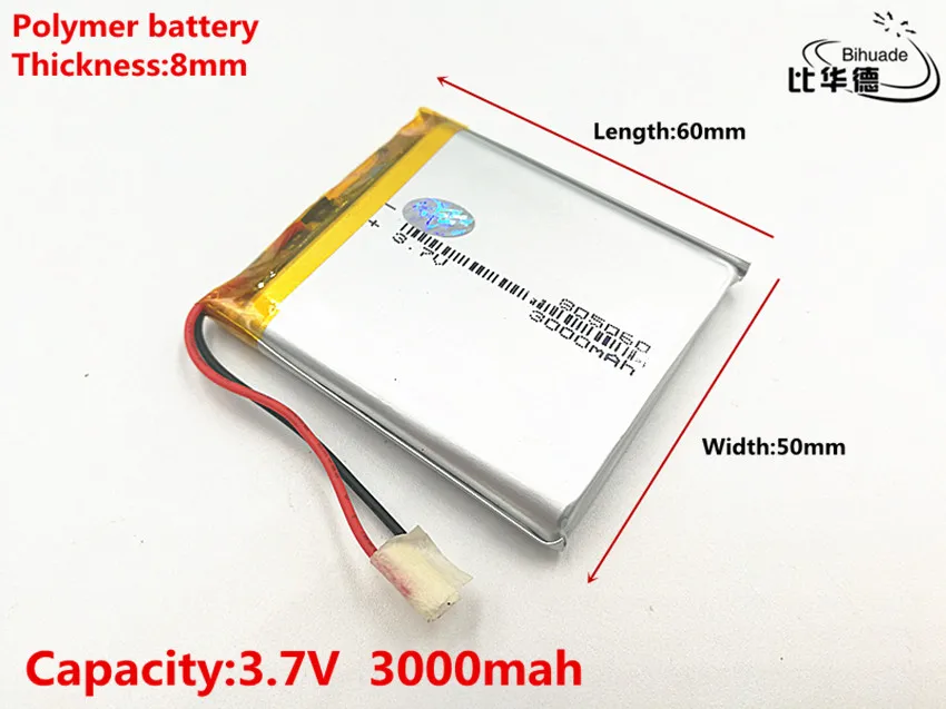 805060 3 7 V литий-ионный полимерный аккумулятор 3000 mah Автомобильный регистратор