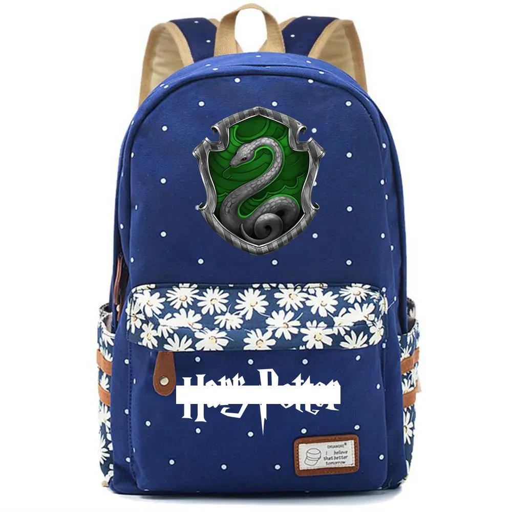F0301 Горячая Волшебная школа Ravenclaw Орел детская школьная сумка для девочек Женская сумка рюкзак для подростков холщовый женский рюкзак - Цвет: F03-22