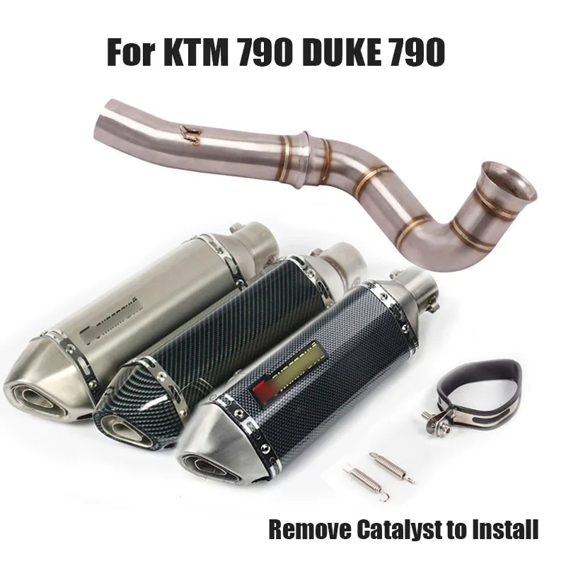 Motorcycle Exhaust Slip On Duke 790 Muffler Escape Tip Silencer Baffle Db Killer Middle Link