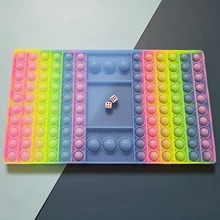 Jeu de société de grande taille pour enfants, avec dés colorés, Fidget géant, fossette Simple, anti stress, jouet amusant, cadeau pour la famille, 2021 