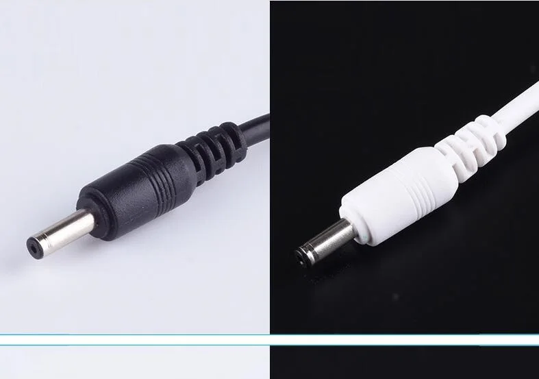 100 шт./лот, белый, черный, 1 м, 3 фута, USB, 5,5*2,1 мм, кабель для зарядки, DC 5521, разъем, DC адаптер питания, USB бочонок, кабель питания