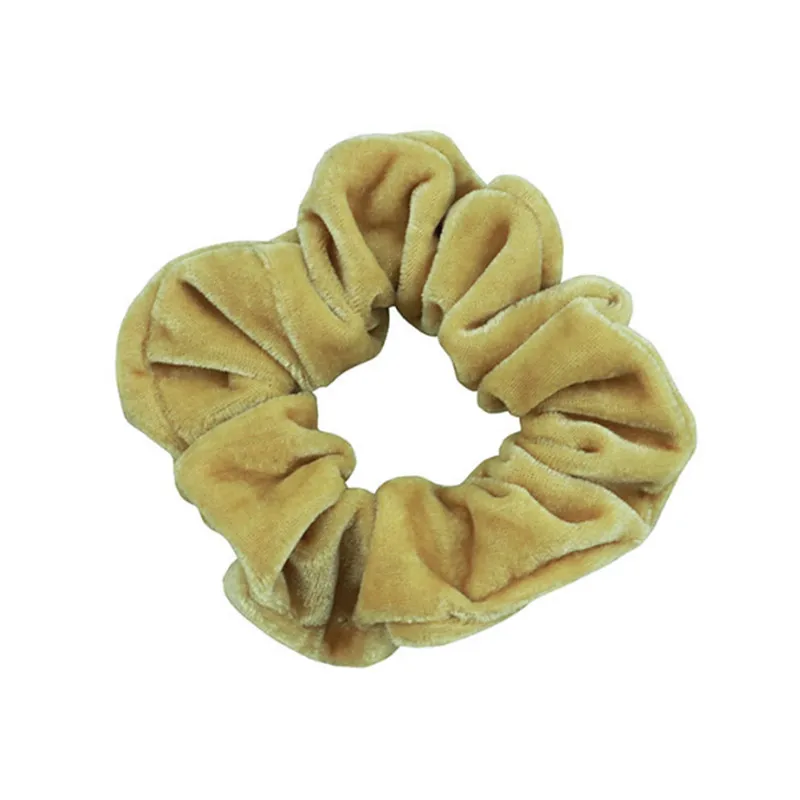 1 шт Мода мягкий бархат большой Упругие волосы веревки Scrunchies для Для Женщин Девочек Сладкий сплошной волос держатель ленты Галстуки резинка для волос аксессуары - Цвет: Velvet-A19