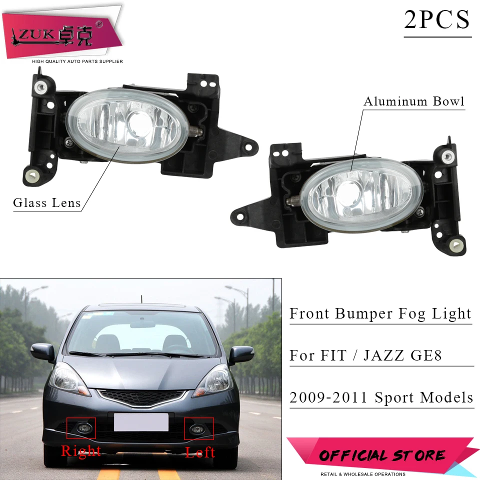 Противотумансветильник фасветильник на передний бампер для HONDA FIT JAZZ Sport 2009 2010 2011