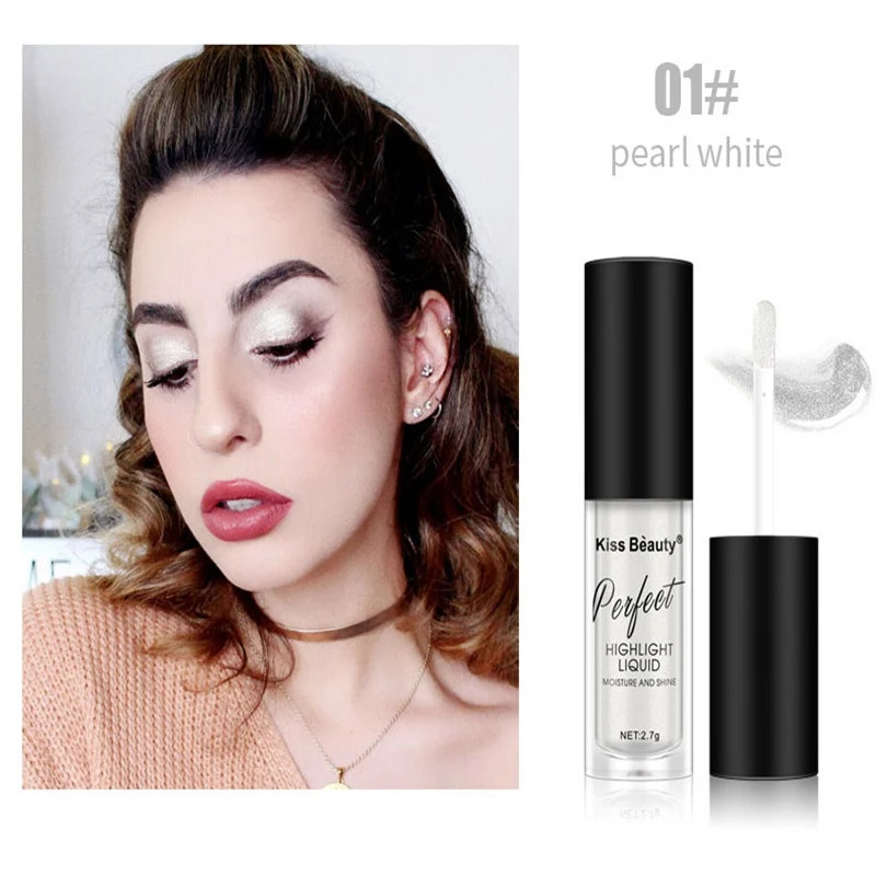 Pearl white 1 шт. лицевой глаз высокая глянцевая жидкость ремонт Жидкая основа 3 цвета долговечная стерео осветляющая жидкость - Цвет: Pearl white