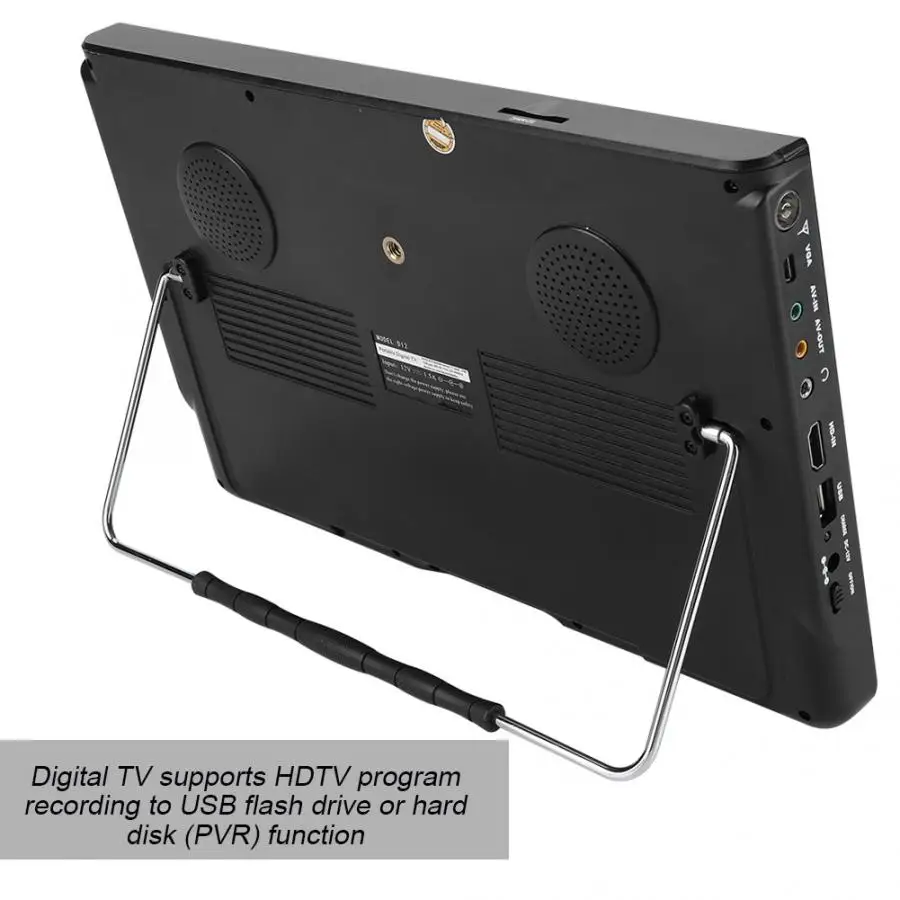 LEADSTAR 12 дюймов Atsc T Портативный мини ТВ поддерживает ATSC/H265/Hevc Dolby Ac3 1280*800 TF карта для дома/автомобиля с автомобильным зарядным устройством